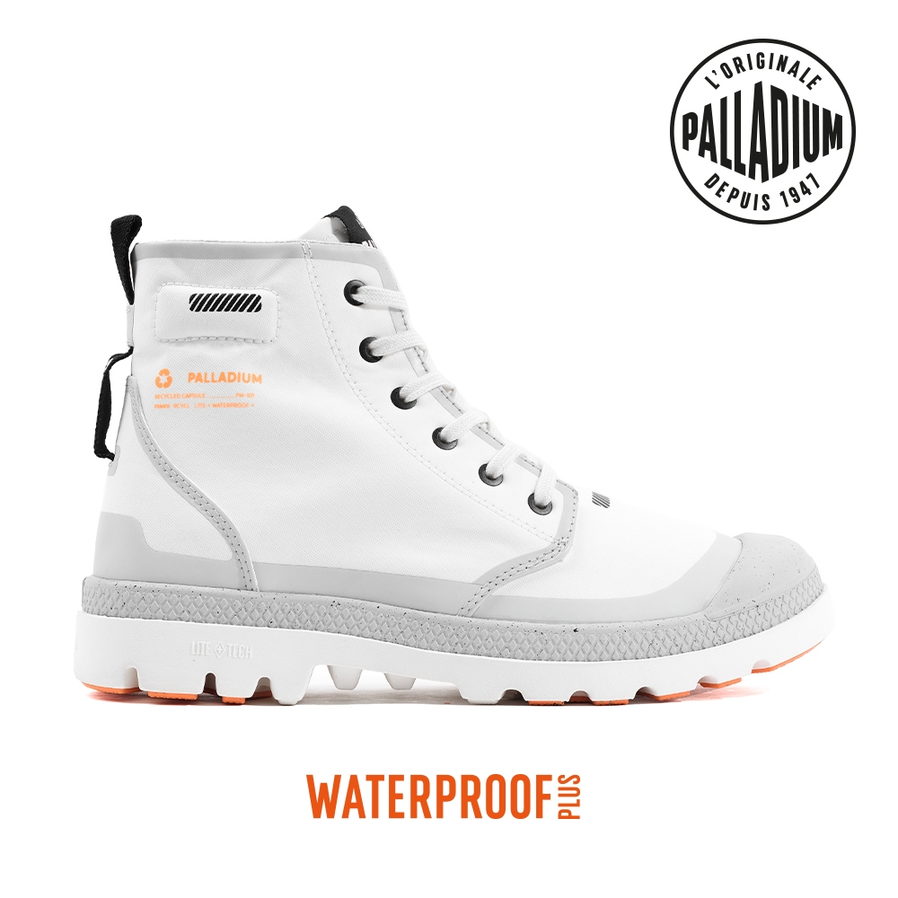 PALLADIUM PAMPA RCYCL LITE+ WP+再生科技輕量防水靴-女-白