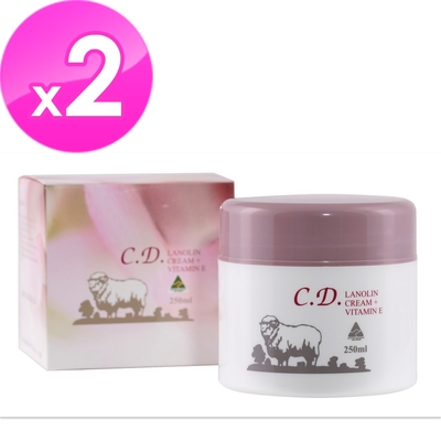 【澳洲Natures Care】C.D. 綿羊霜含維他命E(2入組 250g/罐)