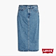 Levis 女款 70S復古後開叉修身牛仔長裙 / 精工中藍染石洗 / 天絲棉 product thumbnail 1