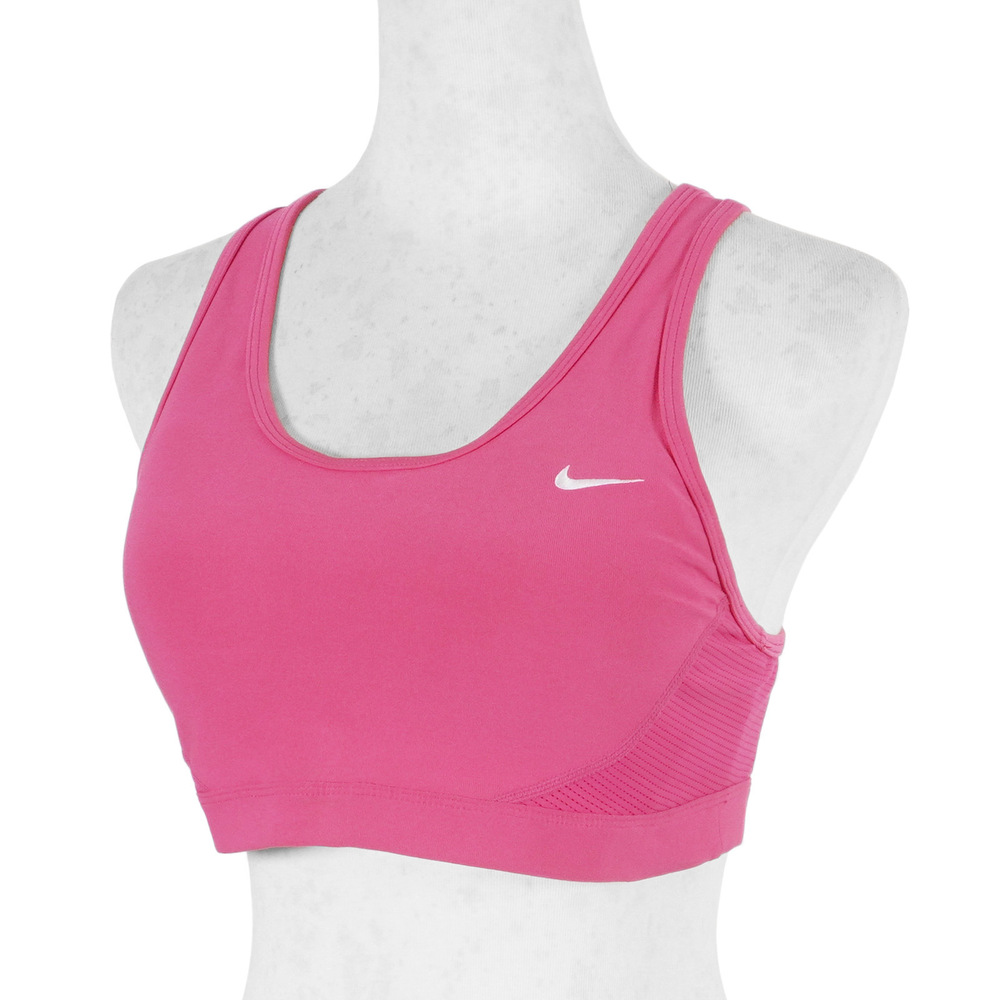 Nike Classic Pad Bra [344161-618] 女 運動 內衣 訓練 瑜珈 舒適 透氣 支撐 粉紅