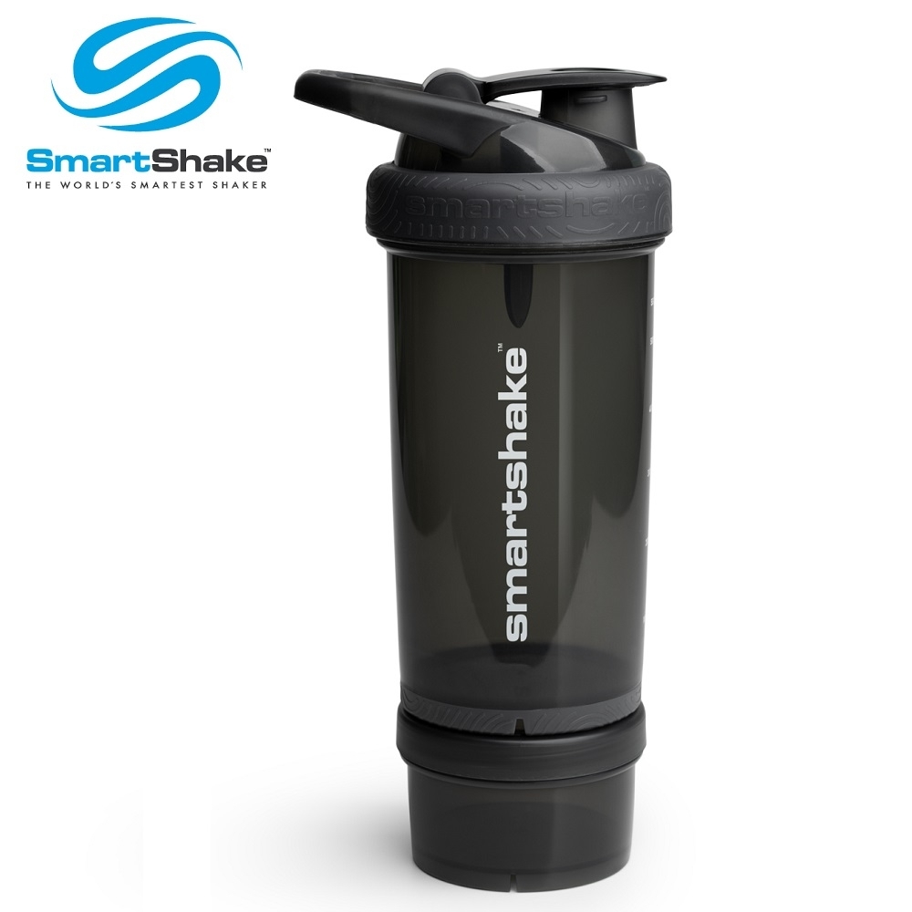 【瑞典SmartShake】Revive 獨立粉盒雙層搖搖杯(沉穩黑/750ml /個)