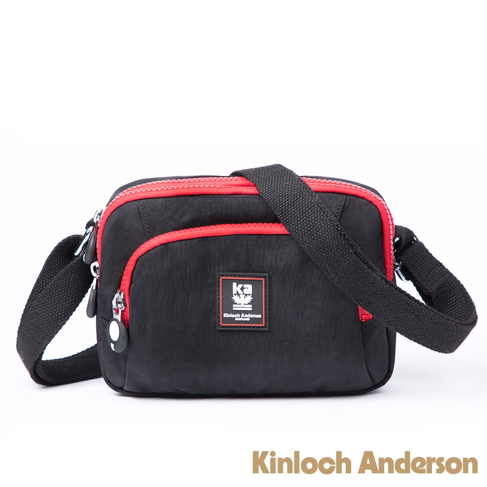 【Kinloch Anderson】極簡耀色 多功能方型側背包 -黑色