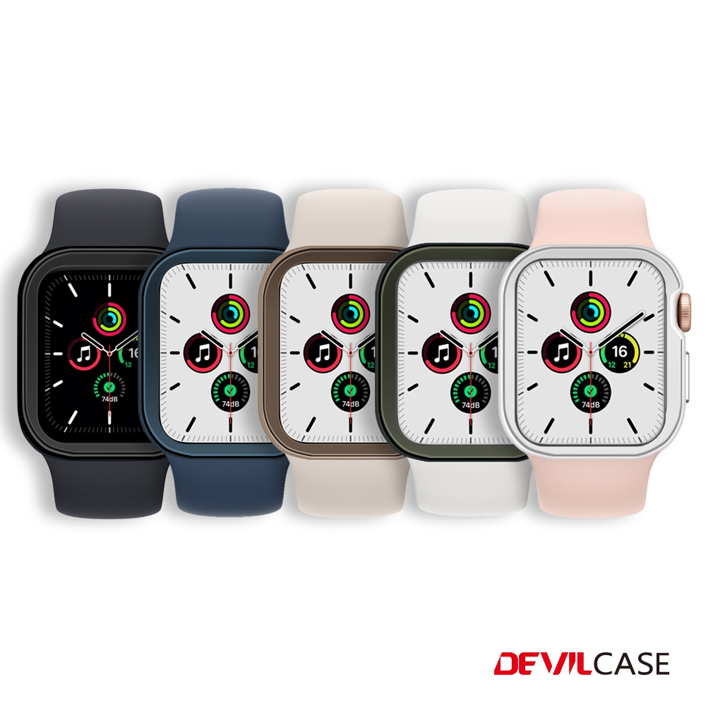 DEVILCASE Apple Watch 4/5/6/SE 44mm 保護殼-斜面款(5色)