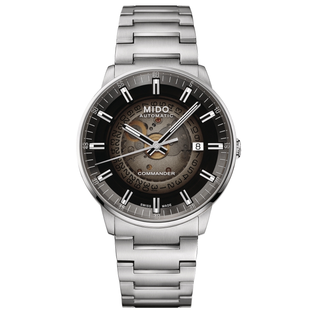 MIDO美度 官方授權經銷商M3 COMMANDER香榭系列 鏤空機械腕錶 40mm/M0214071141100