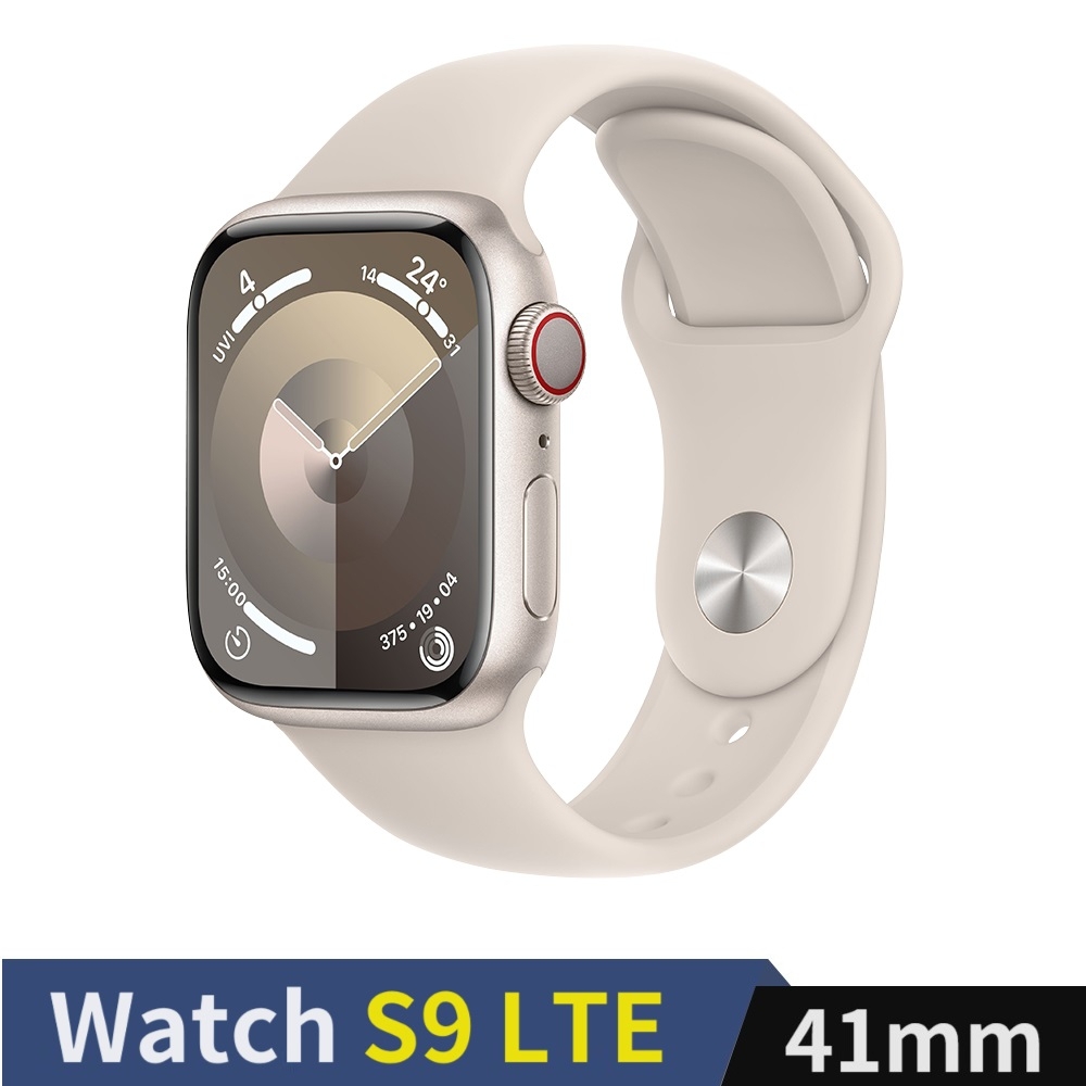 Apple Watch S9 LTE 41mm 鋁金屬錶殼搭配運動型錶帶| S9系列| Yahoo