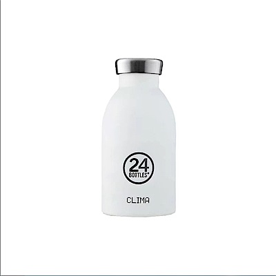 義大利24Bottles 不鏽鋼雙層保溫瓶 330ml - 冰雪白