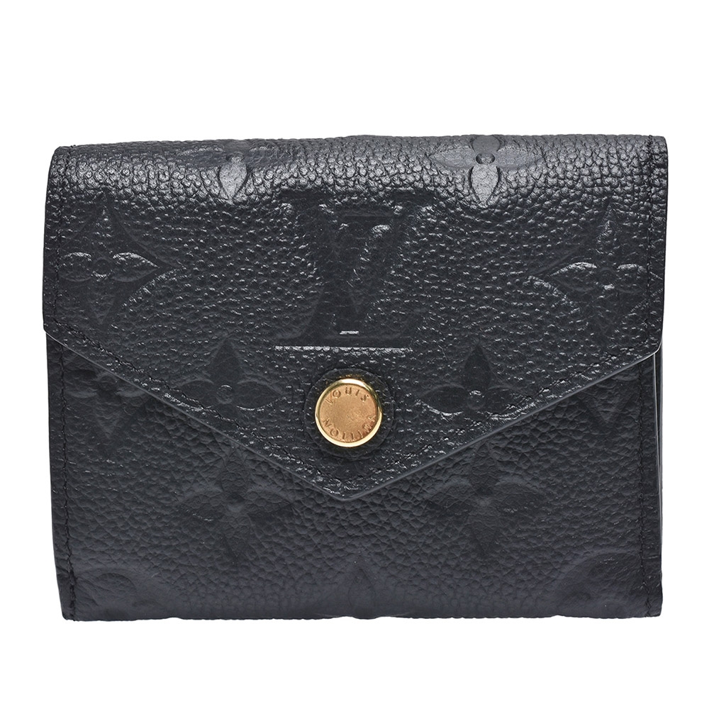 Auth LOUIS VUITTON Zoe Wallet M62935 Black Monogram Empreinte Leather