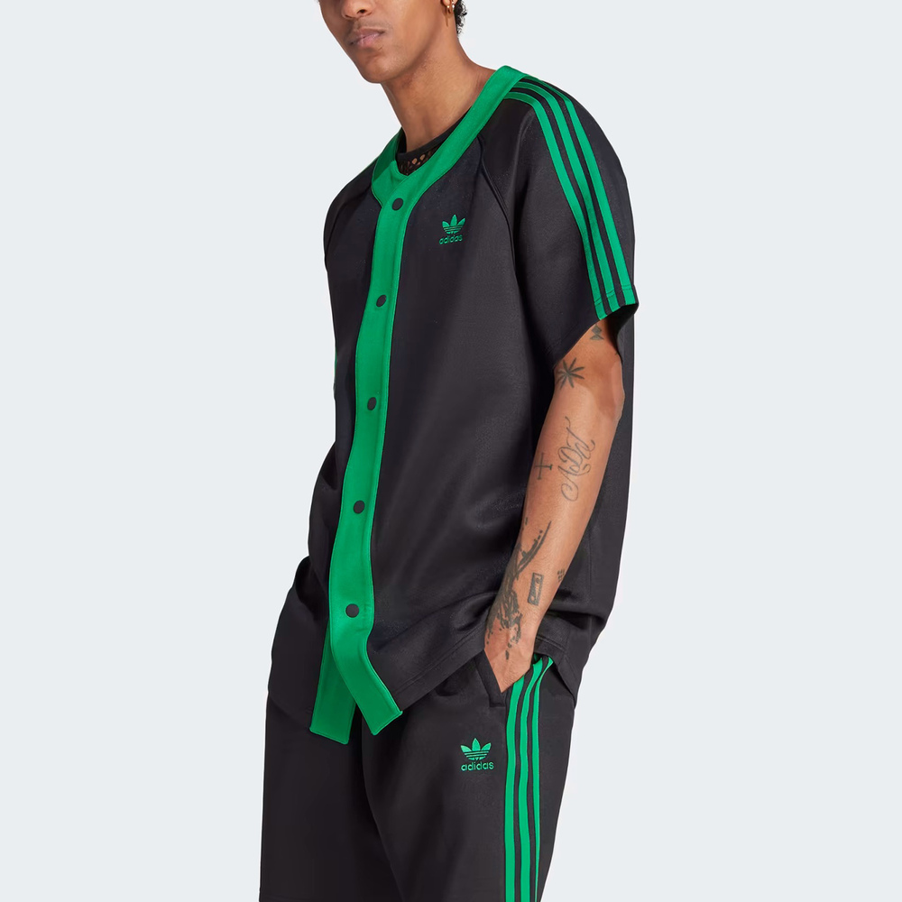 Adidas CL+ SS BB Shirt II5782 男短袖襯衫亞洲版休閒復古三葉草寬鬆黑