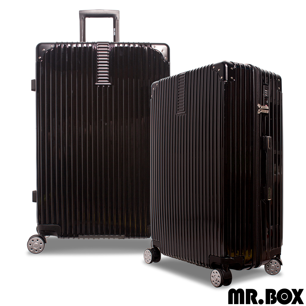 MR.BOX 威爾 28吋PC鏡面拉鍊行李箱 旅行箱-黑色 product image 1