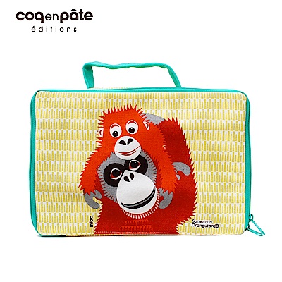 【COQENPATE】法國有機棉布包-方方兒拎出門- 紅毛猩猩