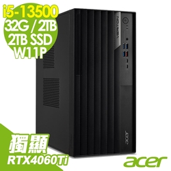 Acer 宏碁 Veriton VM8715G 商用電腦 (i5-13500/32G/2TB+2TB SSD/RTX4060Ti-8G/W11P)