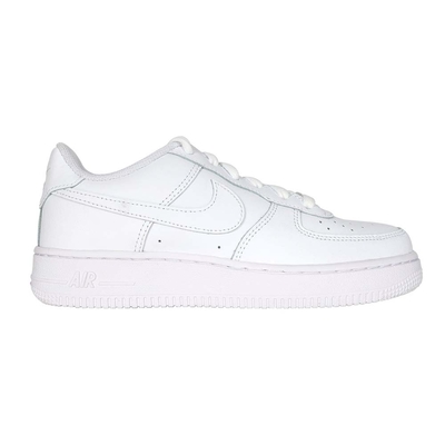 NIKE AIR FORCE 1 LE-GS 男女大童休閒鞋-經典 銀標 FV5951-111 白