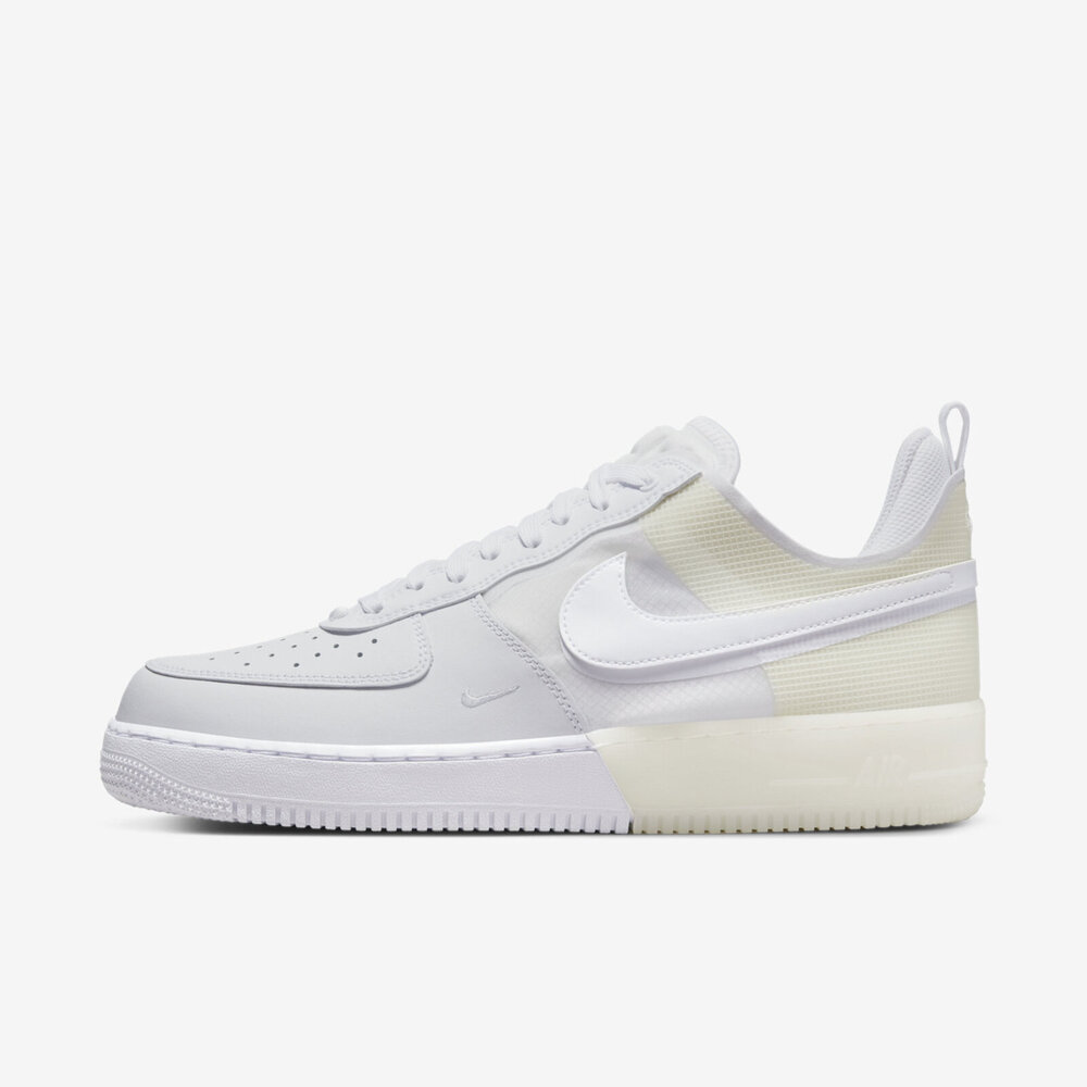 Nike Air Force 1 React [DM0573-100] 男 休閒鞋 運動 經典 AF1 拼接 穿搭 米白