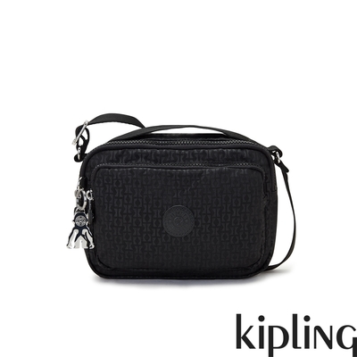 Kipling K字幾何壓紋前袋拉鍊側肩包-COLETA