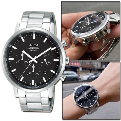 ALBA 雅柏 Prestige 時尚三眼計時腕錶VD53-X296D/AT3D33X1