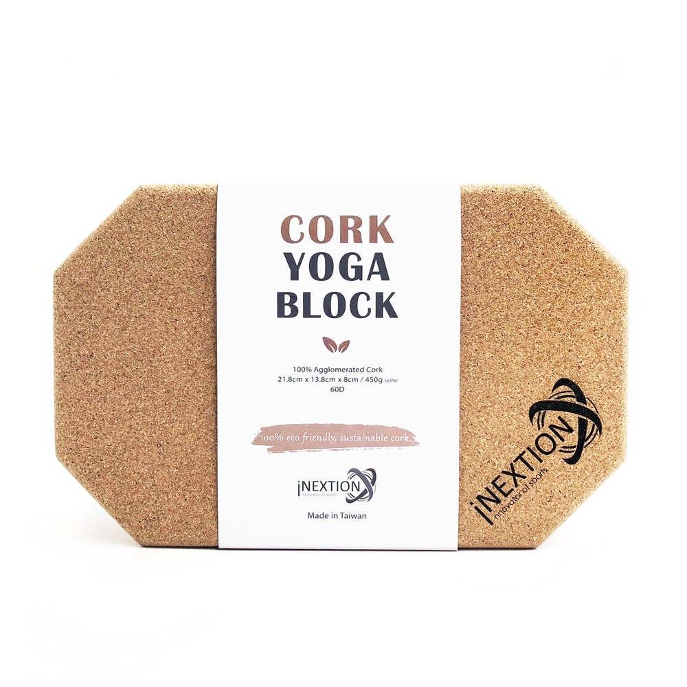 【INEXTION】Cork Yoga Block 羽量級八角軟木瑜珈磚 60D