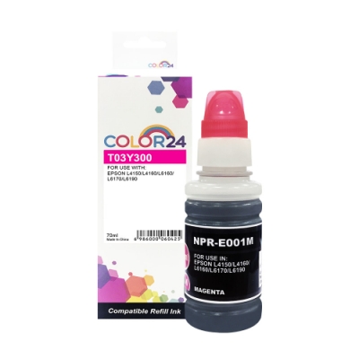 Color24 for Epson T03Y300/70ml 紅色防水相容連供墨水