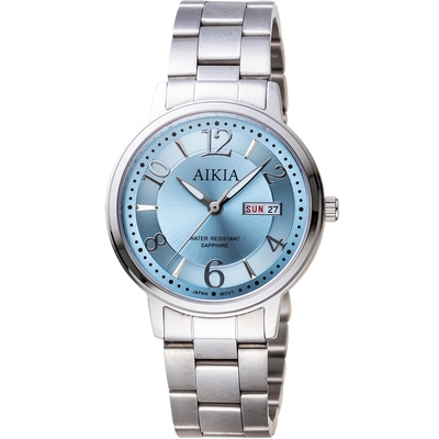 AIKIA 流行大三針時尚腕錶-3A2304WLBN/藍35mm