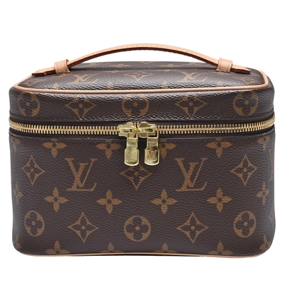 LV Louis Vuitton路易威登 M44495 NICE MINI經典Monogram帆布拉鍊化妝箱