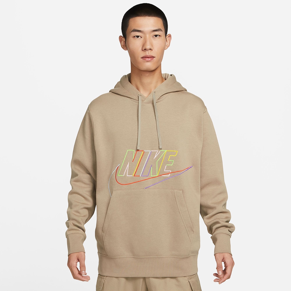 NIKE 上衣 男款 長袖上衣 帽T 運動 奶茶 DX0542247 AS M NK CLUB+ BB PO HOODIE MCF