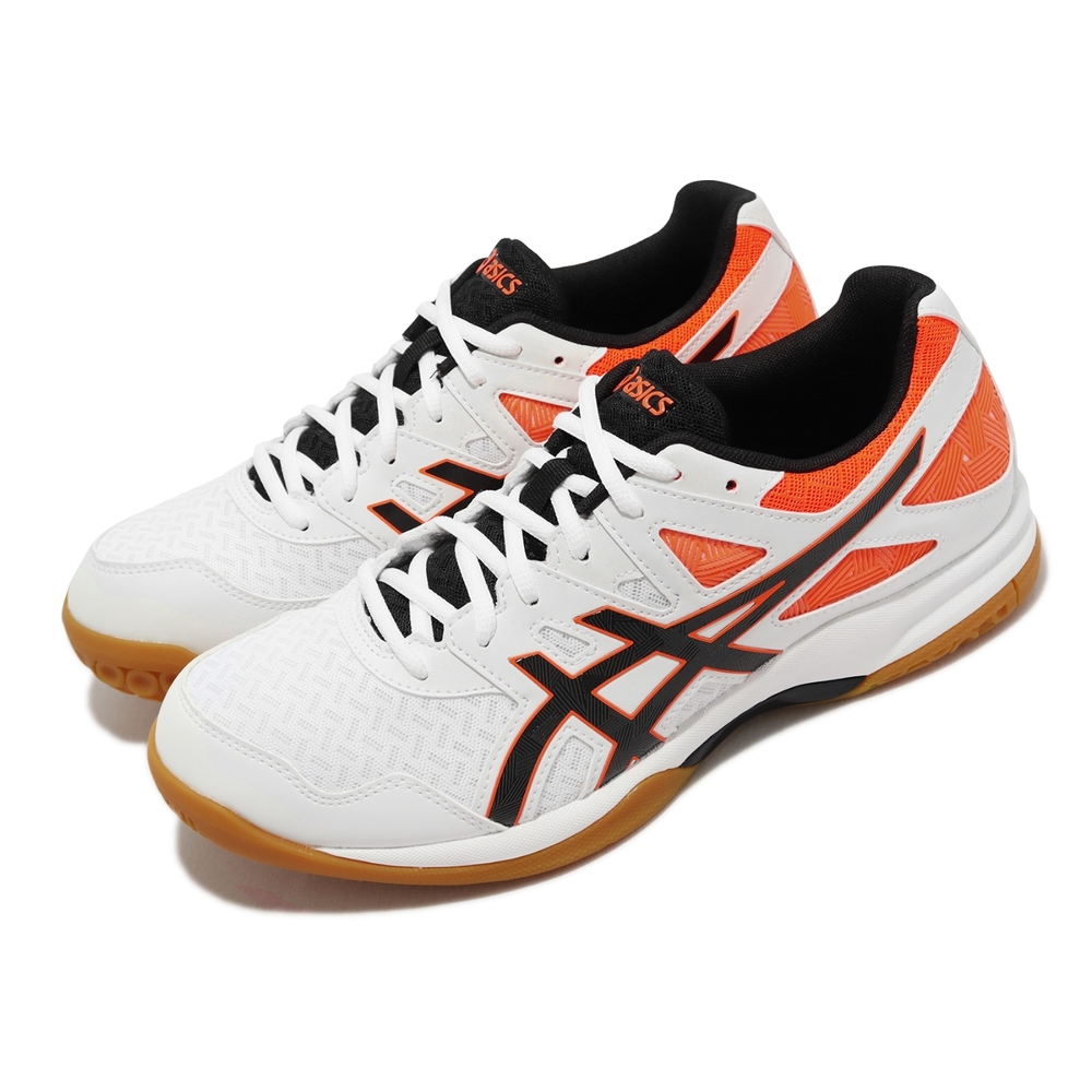 Asics 排球鞋 GEL-Task 2 男鞋 白 橘 黑 膠底 室內運動 羽桌球 亞瑟膠 亞瑟士 1071A037104