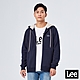 Lee 男女同款 內刷毛小LOGO連帽休閒外套 丈青 情侶款 product thumbnail 1