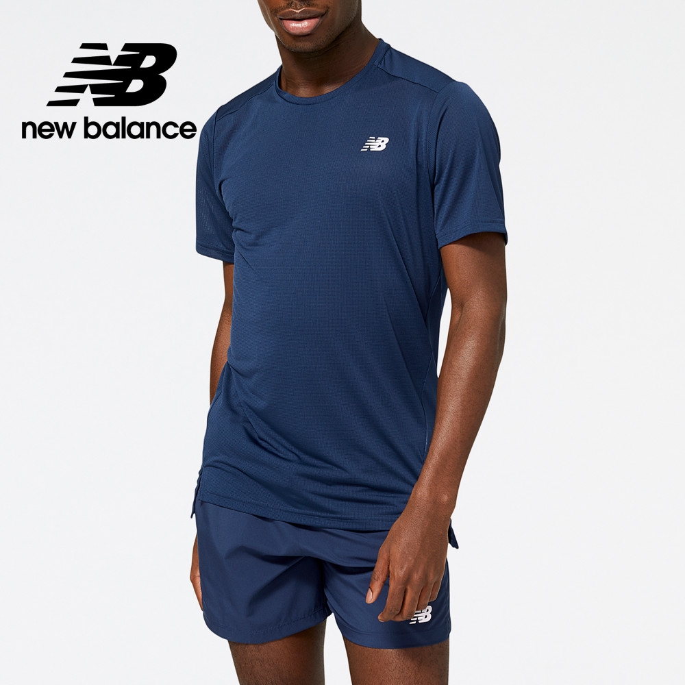 [New Balance]短袖上衣_男性_深藍色_AMT23222NGO