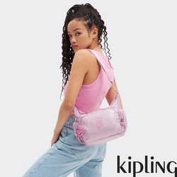Kipling 金屬粉紫輕巧多袋實用側背包-GABB S