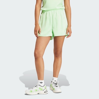 adidas 愛迪達 短褲 女款 運動褲 緞面 三葉草 亞規 SPRINT SHORTS 綠 IP0712