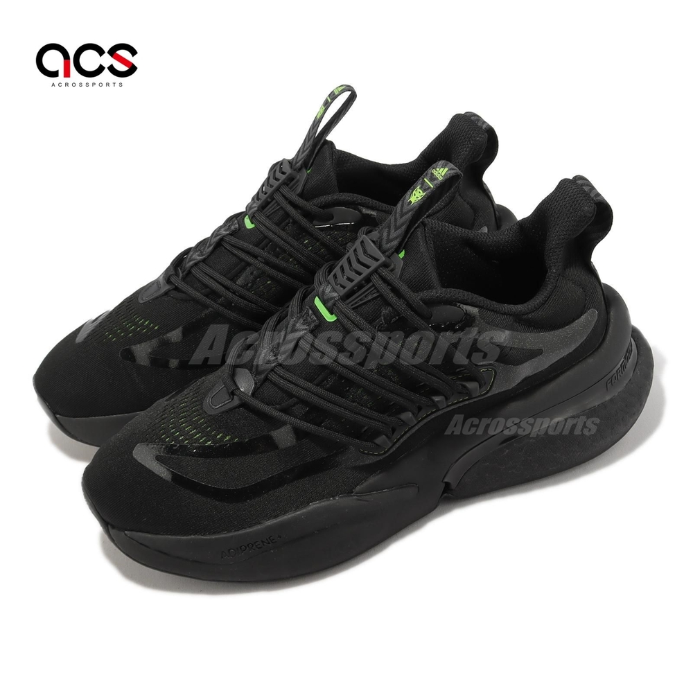 adidas 慢跑鞋 AlphaBoost V1 TF 男鞋 黑 全黑 變形金剛 聯名 緩震 運動鞋 愛迪達 IG3073