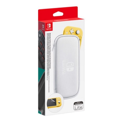 任天堂 Nintendo Switch Lite 主機收納包 含保護貼（白）