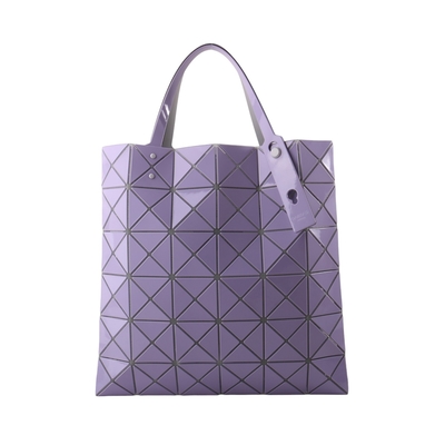 ISSEY MIYAKE - BAOBAO 漾彩透光幾何方格6x6手提包(薰衣紫)