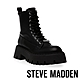 STEVE MADDEN-OVER-RIDE 厚底綁帶中筒靴-黑色 product thumbnail 1