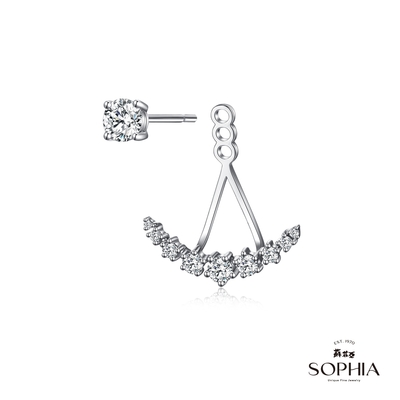 SOPHIA 蘇菲亞珠寶 - 夢娜 10分 單邊 18K金 鑽石耳環