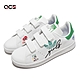 adidas 休閒童鞋 Stan Smith CF 白 綠 中童 魔鬼氈 史密斯 三葉草 愛迪達 H05273 product thumbnail 1