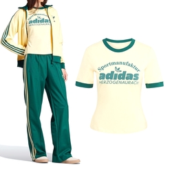 Adidas RETRO GRX TEE 女生 黃綠色 復古 修身 短袖上衣 IT9868