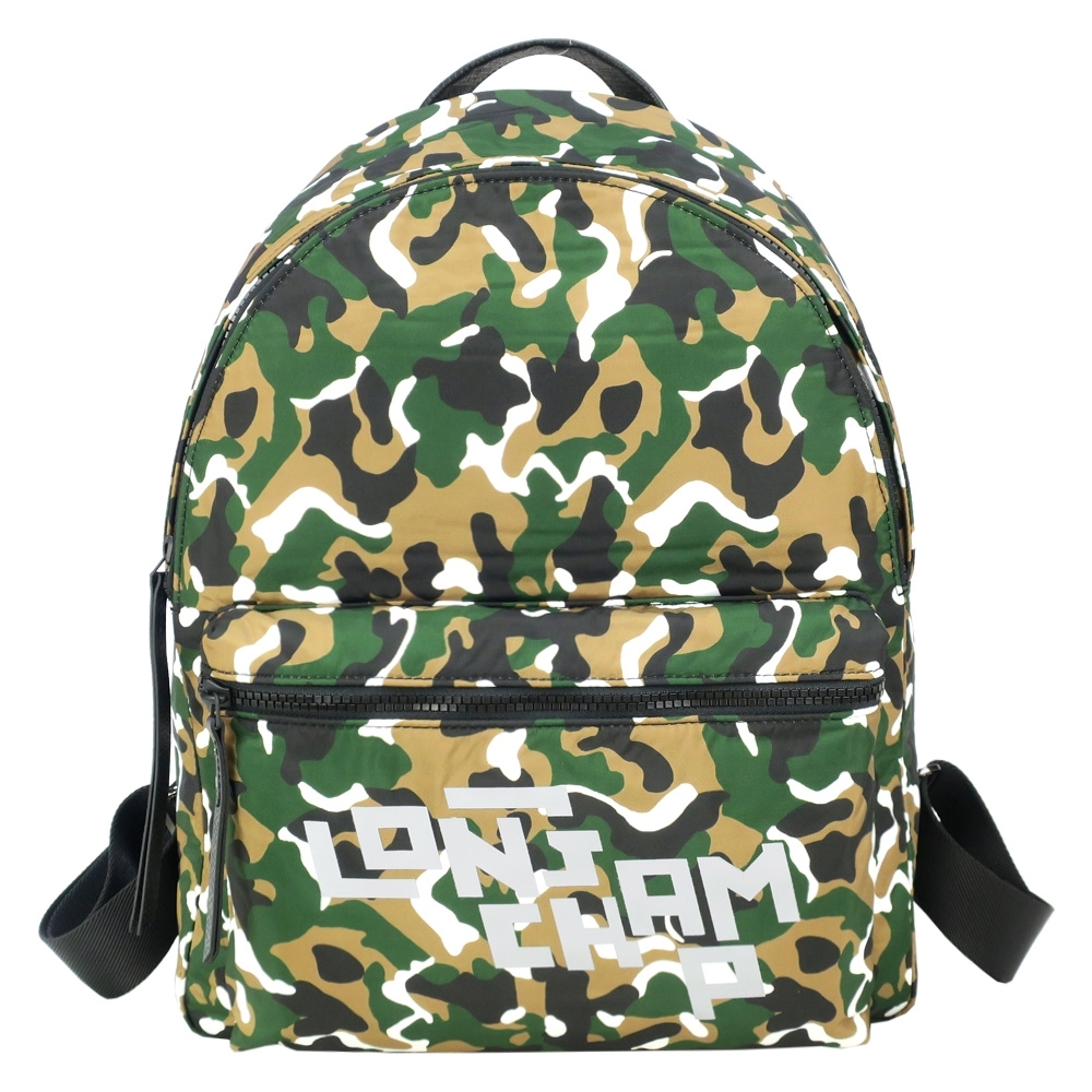 LONGCHAMP CAMOUFLAGE LGP系列迷彩後背包(卡其綠)