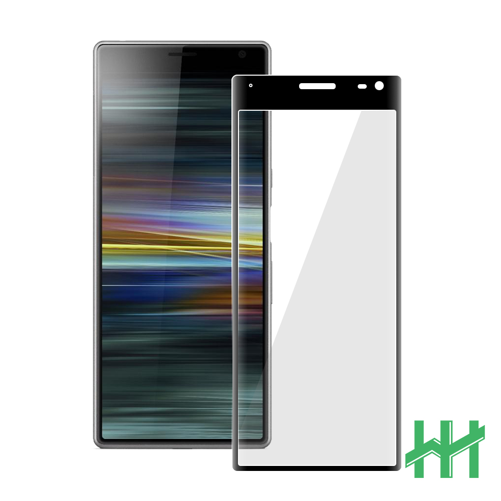 鋼化玻璃保護貼系列 SONY Xperia 10 Plus (6.5吋)(滿版曲面黑)