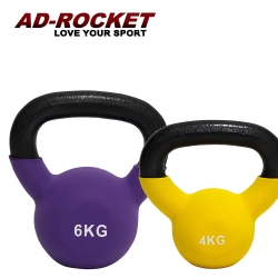 AD-ROCKET 頂級鑄鐵壺鈴 KettleBell 軟壺鈴 軟式壺鈴 超值組合(4+6KG)