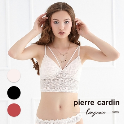 【pierre cardin 皮爾卡登女性內衣】無鋼圈細肩帶線條小可愛-粉白