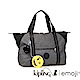 Kipling Emoji系列媚眼款 淺麻灰拼接手提包-大 product thumbnail 1