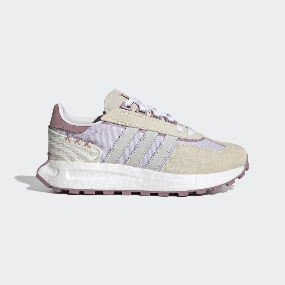 ADIDAS ORIGINALS RETROPY E5 W 女休閒鞋-米/紫-IE1926