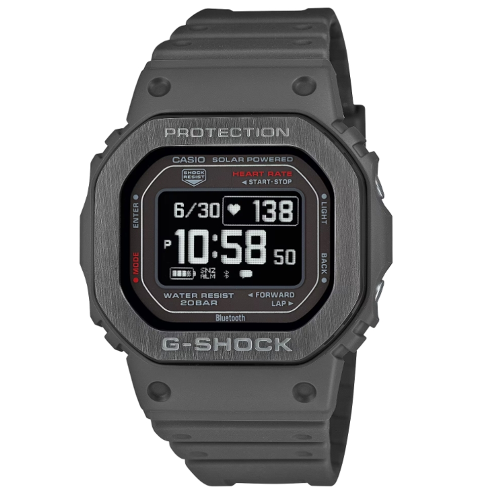 CASIO卡西歐 G-SHOCK G-SQUAD系列 太陽能 藍牙運動電子錶_黑_DW-H5600MB-8_44.5mm