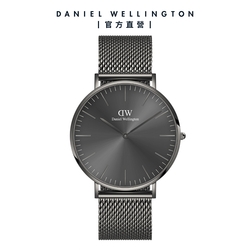 Daniel Wellington DW 男錶 Classic Graphite 40mm 石墨灰米蘭金屬錶-灰錶盤 DW00100630