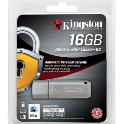 金士頓 Kingston DataTraveler Locker+G3 USB3.0 16G 加密隨身碟 DTLPG3/16GB