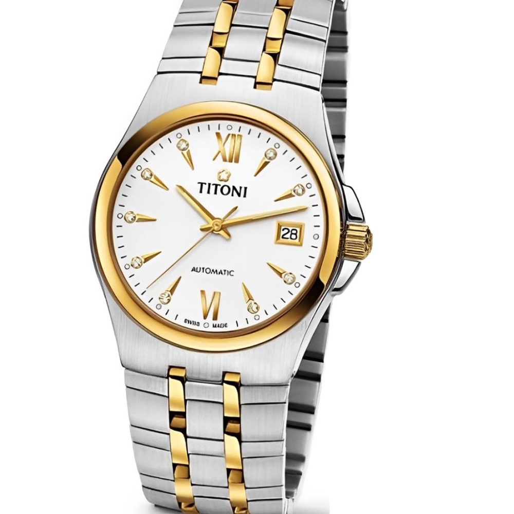 TITONI 梅花錶 官方授權 動力系列 經典款機械腕錶-男錶(83743 S-581)38mm