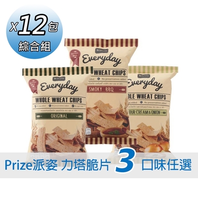 Prize派姿 Delalita力塔脆片12包任選組(30g/包) - 3種口味 原味 BBQ 酸奶洋蔥