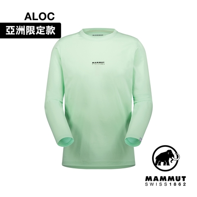 【Mammut 長毛象】QD Logo Print LS T-shirts AF Men 快乾LOGO長袖T恤 薄荷綠/黑PRT1 男款 #1016-01030