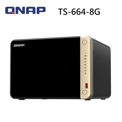 qnap 威聯通 ts-664-8g 6顆 6bay nas 網路儲存伺服器