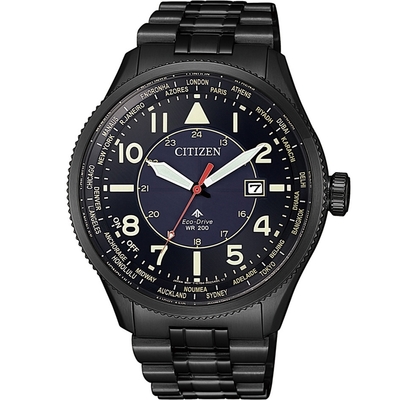 CITIZEN 星辰 PROMASTER 系列 萬年曆光動能時尚腕錶-男錶(BX1015-84L)44mm